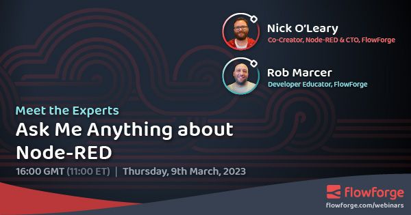 Image representing Ask Me Anything about Node-RED (March 2023 Edition)